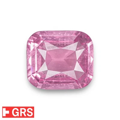 GRS Certified SRI LANKAN Spinel 2.52 Ct. Natural Untreated INTENSE PINK Cushion - Image 1 of 4