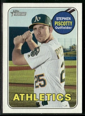 2018 Topps Heritage #701 Stephen Piscotty Mini #/100 — 第 1/2 张图片