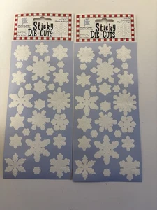 Lot of 2 Sticky Die Cuts Scrapbooking Stickers - Snowflakes - New - Bild 1 von 6