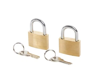Vorhängeschloss Hängeschloss Set aus 2 inkl. Schlüssel 30 mm aus Stahl NEU & OVP - Bild 1 von 3