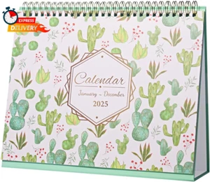 2025 Desk Calendar Small Standing Flip Calendar with Monthly Notepads, Jan.2025  - Picture 1 of 12