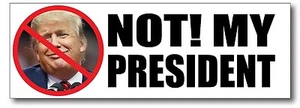 NOT MY PRESIDENT ANTI TRUMP Bumper Sticker Pro Kamala Harris - Picture 1 of 1