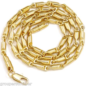 Bullet Necklace New 5mm Link Chain Hip Hop Fashion With Lobster Claw Clasp  - Picture 1 of 3