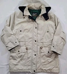 London Fog Blanket gefütterter Parka Jacke Damengröße 10 Petite Ivory Thinsulate 3M - Bild 1 von 19