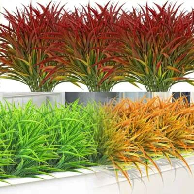 lot Bundles Artificial Grass Plant Fake Flower Decor Shrub Greening Landscaping - Image 1 of 4
