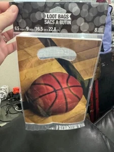 Sports Fanatic Basketball Party Favor Loot Bags 8ct. Birthday Party Decorations - Picture 1 of 2
