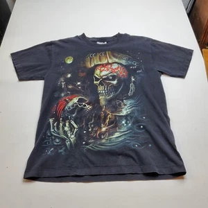 Skull Shirtz Skull Shirt Double Sided Pirate Skeleton T Shirt Sz Medium - Picture 1 of 6