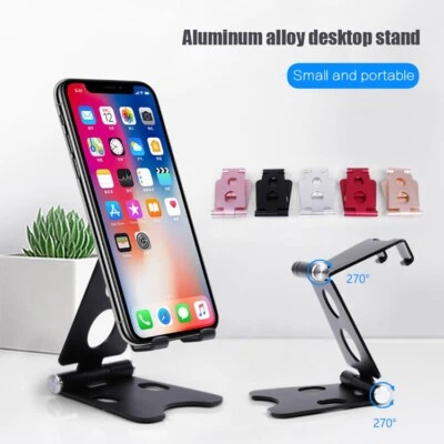 Universal Cell Phone Stand Holder for Desk Aluminum Alloy Foldable Adjustable - Image 1 of 4
