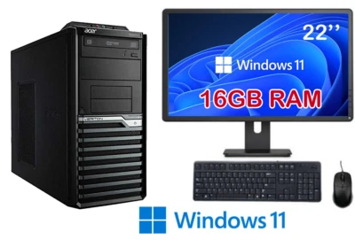 Postazione completa i7 COMPUTER MONITOR 22' WI-FI 16GB RAM 240GB SSD WINDOWS 11 - Imagen 1 de 4