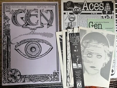 GEN #1 - 1982 underground comix/art zine + poetry card set + Aces #1 newsletter - Image 1 of 4