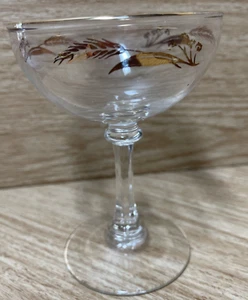 1 MCM PRAIRIE GOLD Champagne wine Glass Homer Laughlin 1950s Wheat Vintage - Picture 1 of 8
