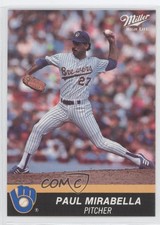 1990 Miller High Life Milwaukee Brewers Paul Mirabella