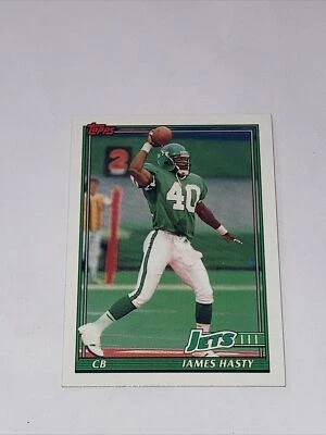 1991 TOPPS FOOTBALL JETS #480 JAMES HASTY - Image 1 of 4