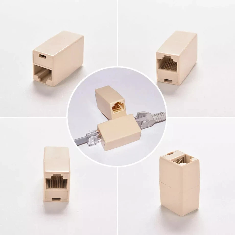 10 adattatori di rete connettore LAN Ethernet femmina femmina RJ45 - Immagine 1 di 1