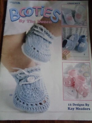 LEISURE ARTS CROCET BOOTIES BY THE DOZEN 12 DESIGNS - Image 1 of 3