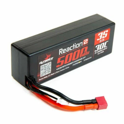Dynamite DYNB5033HD Reaction 2 11.1V 5000mAh 30C 3S Hardcase LiPo Battery Deans - Image 1 of 2