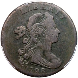 1798 S-182 R-4 PCGS F 15 Draped Bust Large Cent Coin 1c - Picture 1 of 4