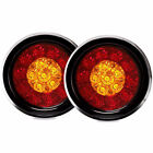 Round Truck Rv Trailer Tail Lights Led Stop Rear Brake Turn Signal Reverse Lamp
