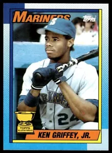 1990 Topps #336 Ken Griffey Jr. 2° anno All Star Rookie Cup Card Mariners - Foto 1 di 2