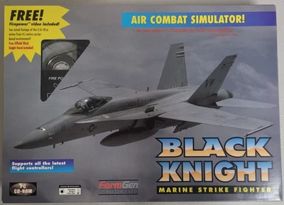 BLACK KNIGHT: MARINE STRIKE FIGHTER - Retro PC CD-ROM Game for 386/486 with VHS - Image 1 of 4