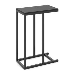 C-shaped Side Table Industrial Sofa Table with Heavy-duty Metal Frame - Picture 1 of 8