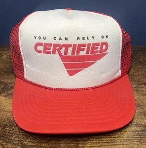 Vintage Certified Snapback Hat Mesh You Can Rely Red White Logo Baseball Cap - Bild 1 von 5