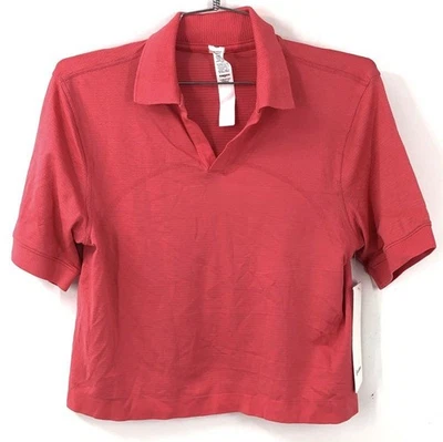 NUEVO CON ETIQUETAS Camisa Polo Lululemon Para Mujer Roja Swiftly Tech Ajuste Relajado - Talla 4 Foto 1 de 4