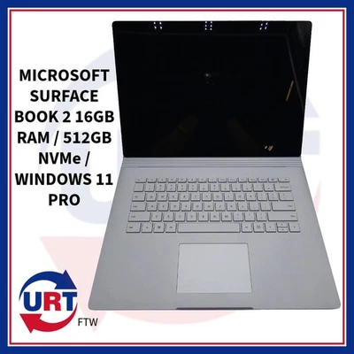 Microsoft Surface Book 2 16GB RAM / 512GB NVMe / WINDOWS 11 PRO #138977# - Imagem 1 de 4