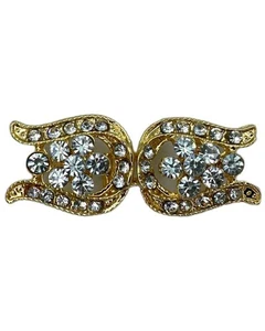 Gancio Alamaro Gioiello Metallo Oro Strass Argento 3,3x1,5 Cm 080207.G - Imagen 1 de 3