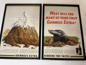 FRAMED Original 1980's Guinness Stout Magazine Advert Poster Man Cave Bar Retro - Picture 1 of 8