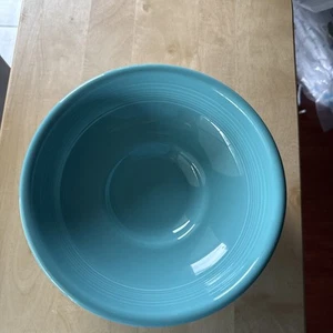 Homer Laughlin Fiesta Ware Turquoise Pedestal Bowl 9 3/4 Inch Wide - Picture 1 of 11