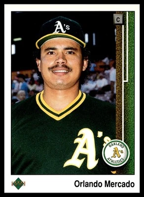 1989 Upper Deck #624 Orlando Mercado Oakland Athletics Baseball Card - Image 1 of 2