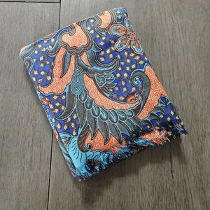 J. McLaughlin 100% Wool Scarf Shawl Wrap Blue Paisley Print 30x67 Inches  - Picture 1 of 4