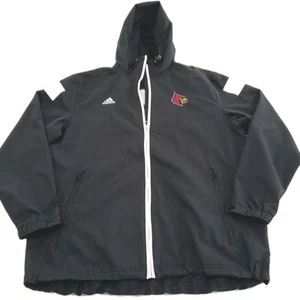 Adidas Team Jacket Louisville Cardinals Climaproof Men's Large Black NCAA  - Picture 1 of 12