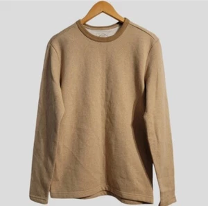 St. John's Bay Sweater Men's Small Tan Pullover Long Sleeve Crew Neck Super Soft - Picture 1 of 9