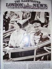 Photo article Shah of Iran Mohammad Reza Pahlavi with Queen Elizabeth II 1959