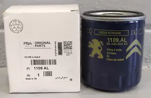 New Genuine PSA Peugeot Citroen DS Oil Filter 1109AL, 9644885480 - Picture 1 of 3