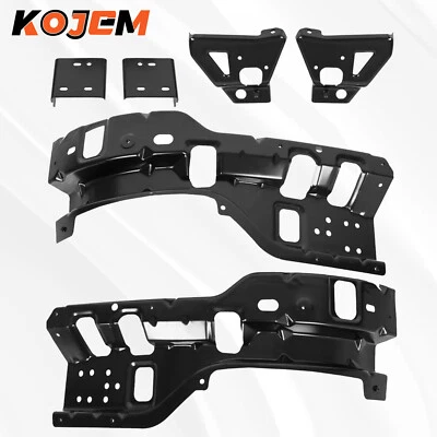 Front Bumper Bracket Outers + Inners For 2011-2014 Chevy Silverado 2500HD 3500HD - Image 1 of 4
