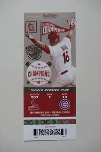 ST. LOUIS CARDINALS VS CUBS 9/8/2015 FULL TICKET ~ CASTRO/RIZZO/GRICHUK HRS - Picture 1 of 1