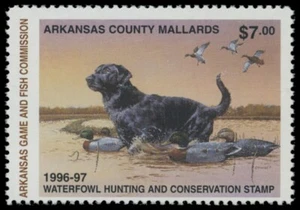 1996 Arkansas State Duck Stamp Mint Never Hinged. Original Gum - Picture 1 of 1