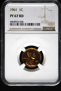 1961 1c Proof Lincoln Memorial Penny - NGC PF67 RD - Picture 1 of 4