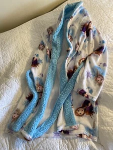 Disney Robe Frozen Elsa & Ana Size M Girls Medium 100%Polyester Flame Resistant - Picture 1 of 10