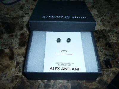Alex And Ani - Love Heart - Juego de Pendientes Plata de Ley .925 Nuevos en Caja Foto 1 de 2