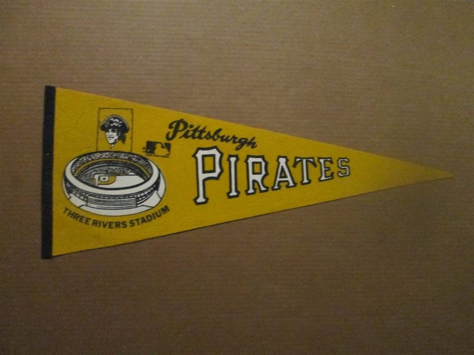 MLB Pittsburgh Pirates Vintage 1970's Three Rivers Stadium Team Logo Pennant - Image 1 of 1