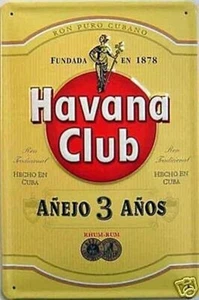 Havana Club Rum embossed steel sign 300mm x 200mm (hi) NOT a bottle of Rum - Picture 1 of 1