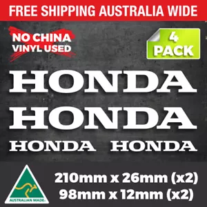 4 x HONDA Motorcycle Word Sticker Logo Vinyl Decal sticker JDM CBR 250 400 600 - Picture 1 of 5
