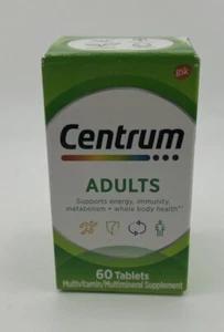 Centrum Multivitamin Multimineral Supplement For Adults 60 Tablets Non-GMO - Picture 1 of 5