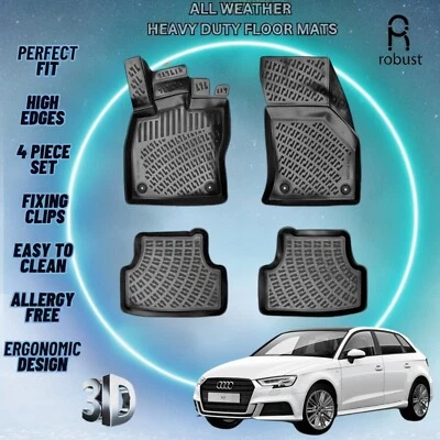 Tapetes personalizados para Audi A3 2013-2020 TPE goma revestimientos de protección contra todo tipo de clima Foto 1 de 4