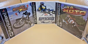 Sony Playstation PS1 Motocross/Motorcycle Game Lot!! All COMPLETE!! Gr8 Cond!! - Picture 1 of 14