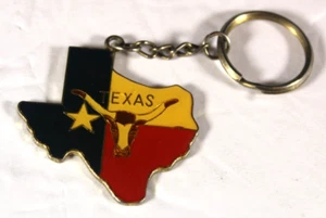 VTG Vintage Texas Keychain Key Ring Travel Tourist Souvenir Gift State - Picture 1 of 3